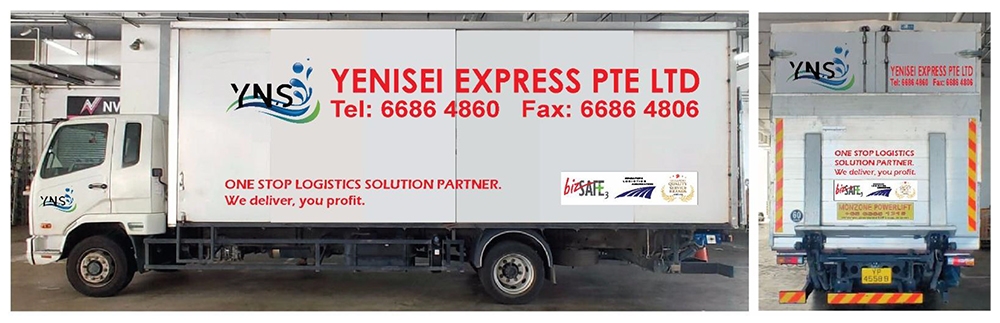 Yenisei Express Pte Ltd Cargo Truck, side and back